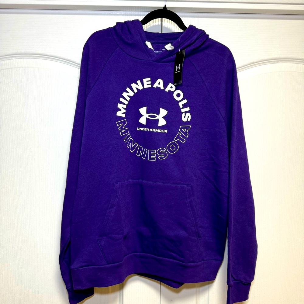 Mens Under Armour Minnesota Hoodie Purple